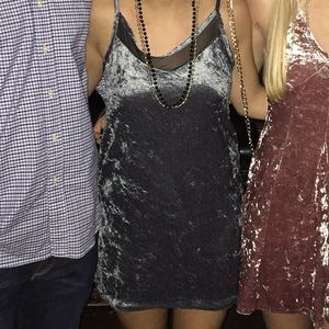 Crushed velvet dress